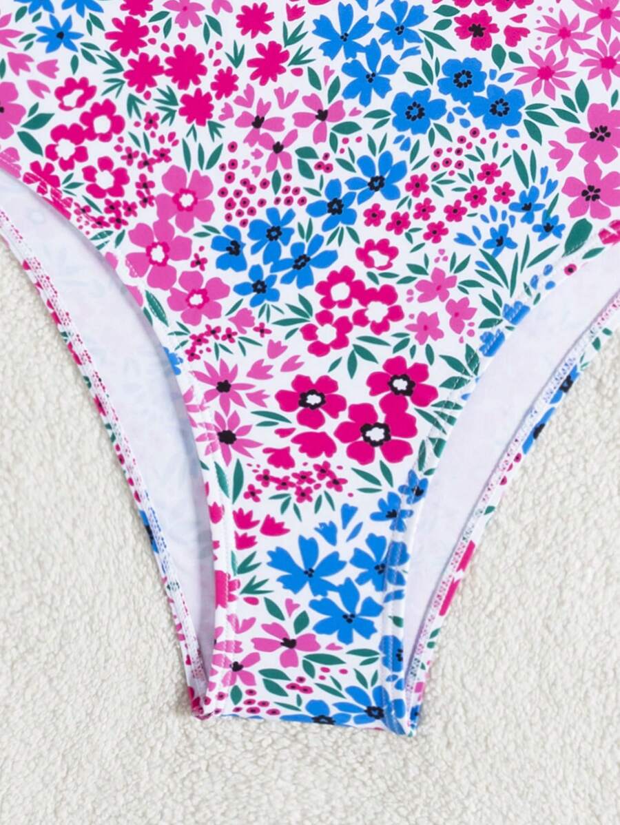 Mira | Floral Square Neck Swimsuit