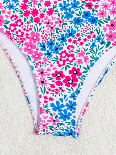 Mira | Floral Square Neck Swimsuit