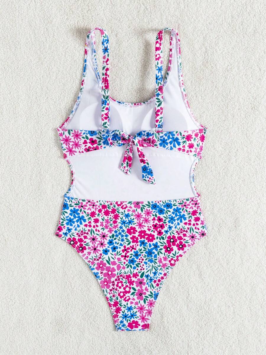 Mira | Floral Square Neck Swimsuit