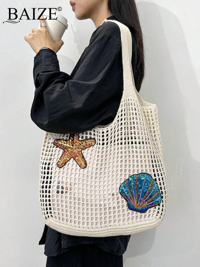 Breezy | Woven Beach Tote Bag