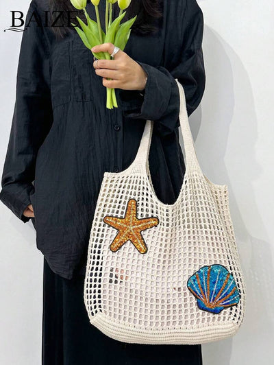 Breezy | Woven Beach Tote Bag