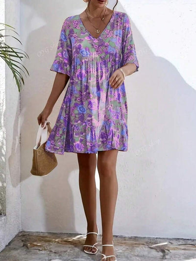 Flora | Boho Floral Midi Dress