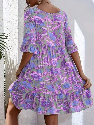 Flora | Boho Floral Midi Dress