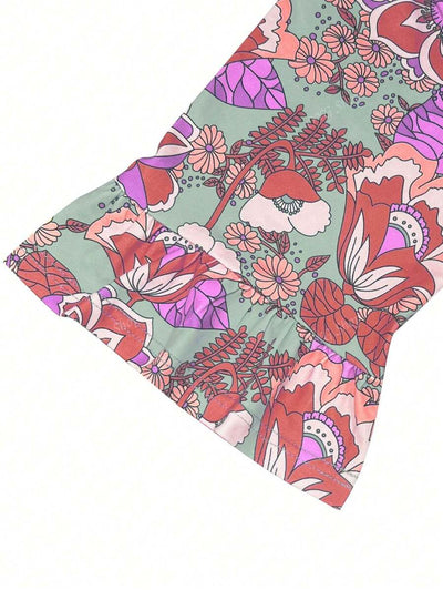 Flora | Boho Floral Midi Dress