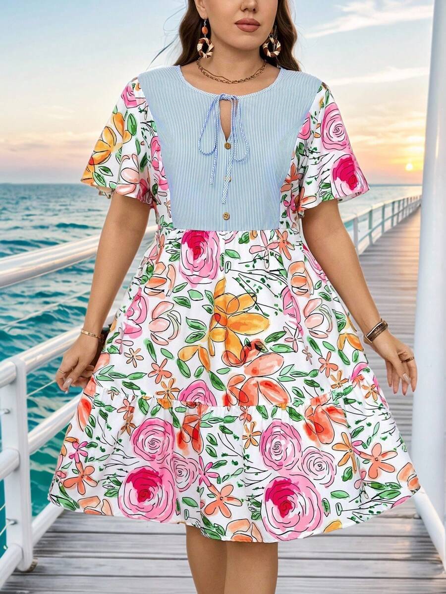 Flora | Plus Size Floral Dress