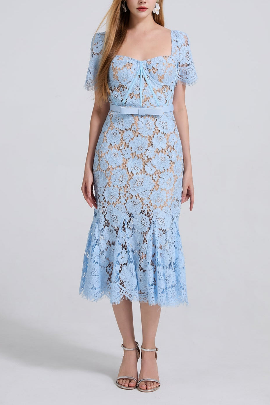 Nava | Chic Blue Midi Dress