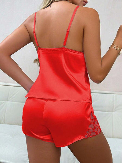 Coco | Heart Silk Camisole Set