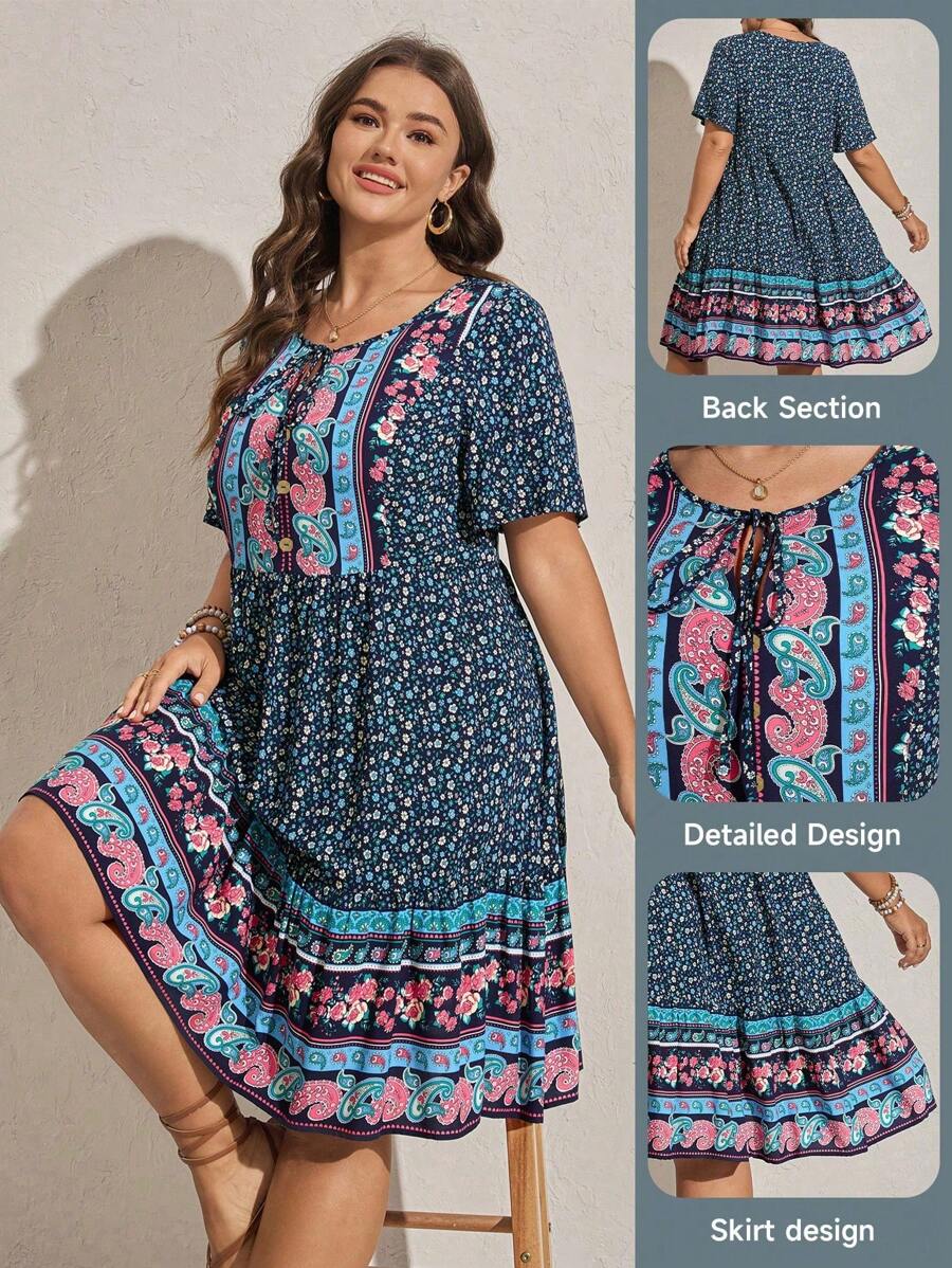 Flora | Plus Size Floral Dress