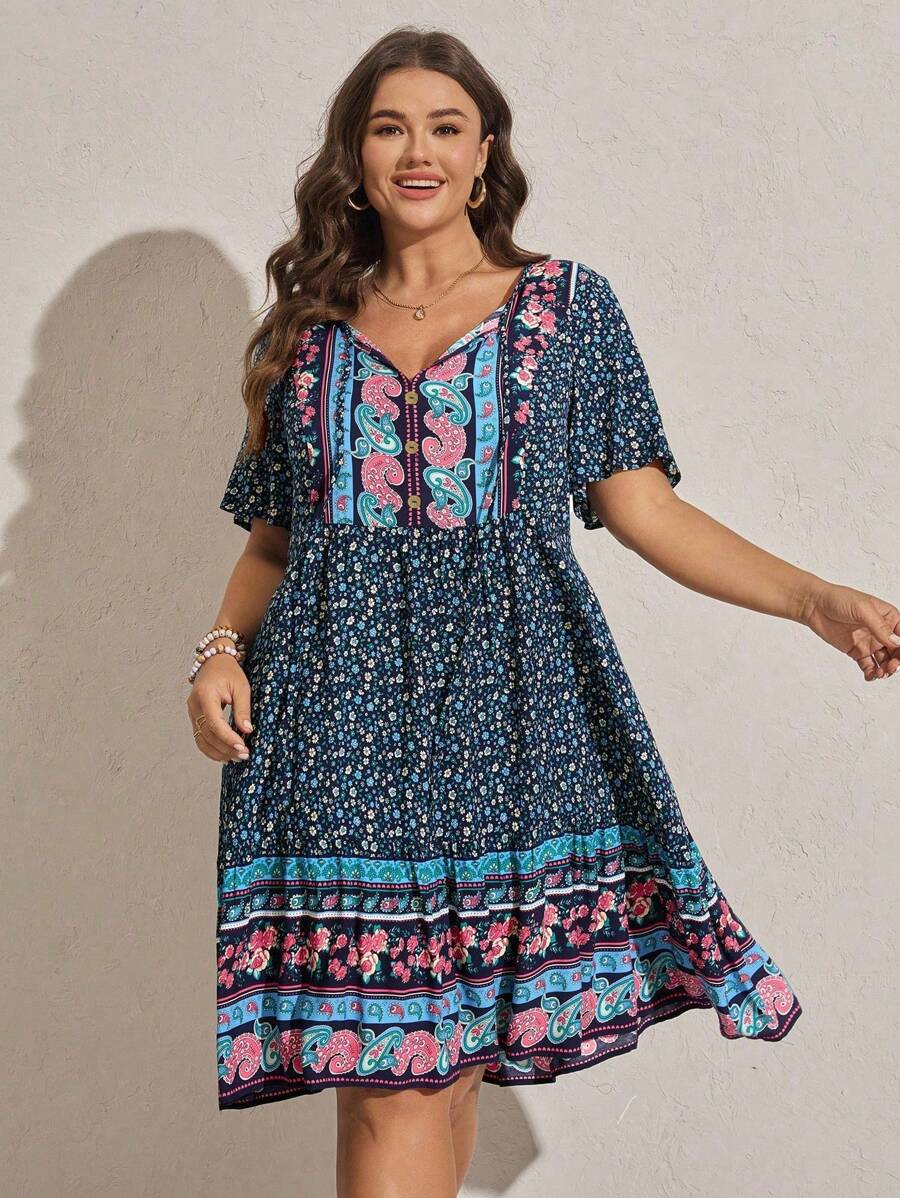 Flora | Plus Size Floral Dress