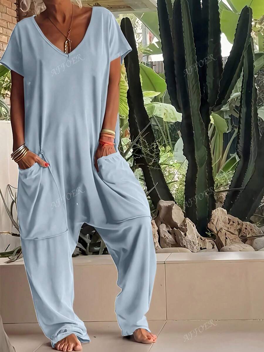 Nala | Casual V-Neck Jumpsuit
