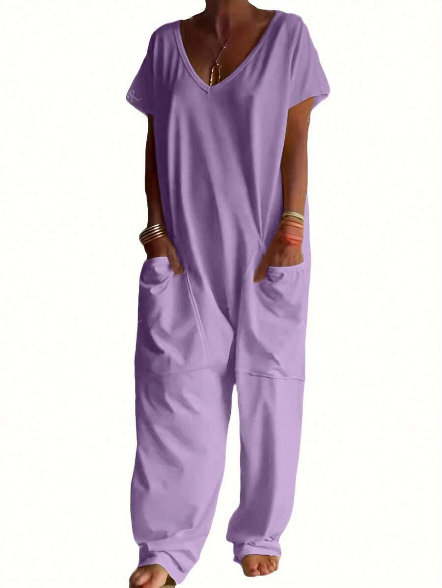 Nala | Casual V-Neck Jumpsuit