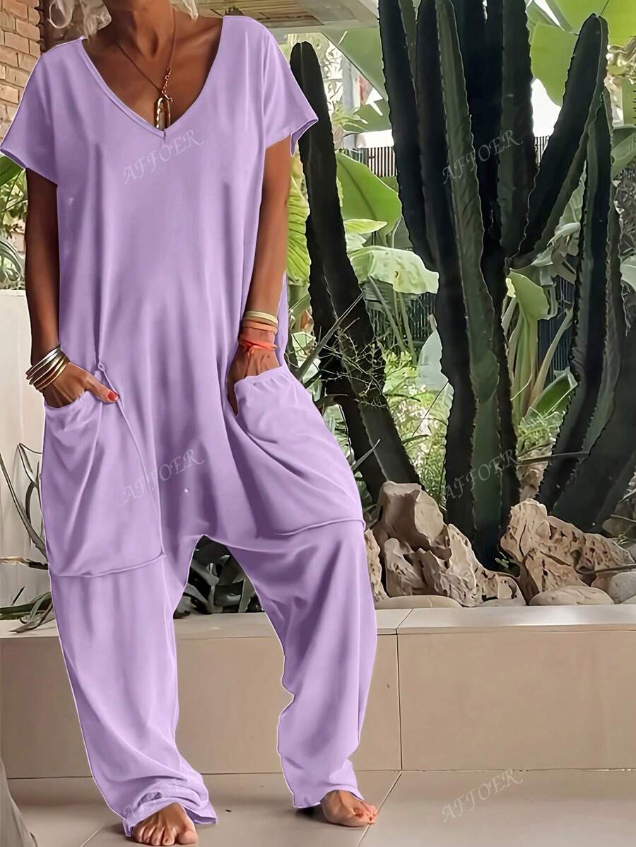 Nala | Casual V-Neck Jumpsuit