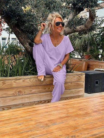 Nala | Casual V-Neck Jumpsuit