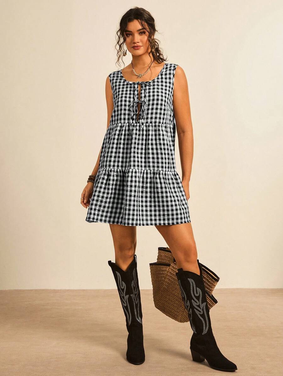 Evelyn | Chic Gingham Dress