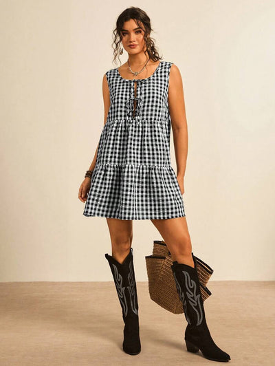 Evelyn | Chic Gingham Dress
