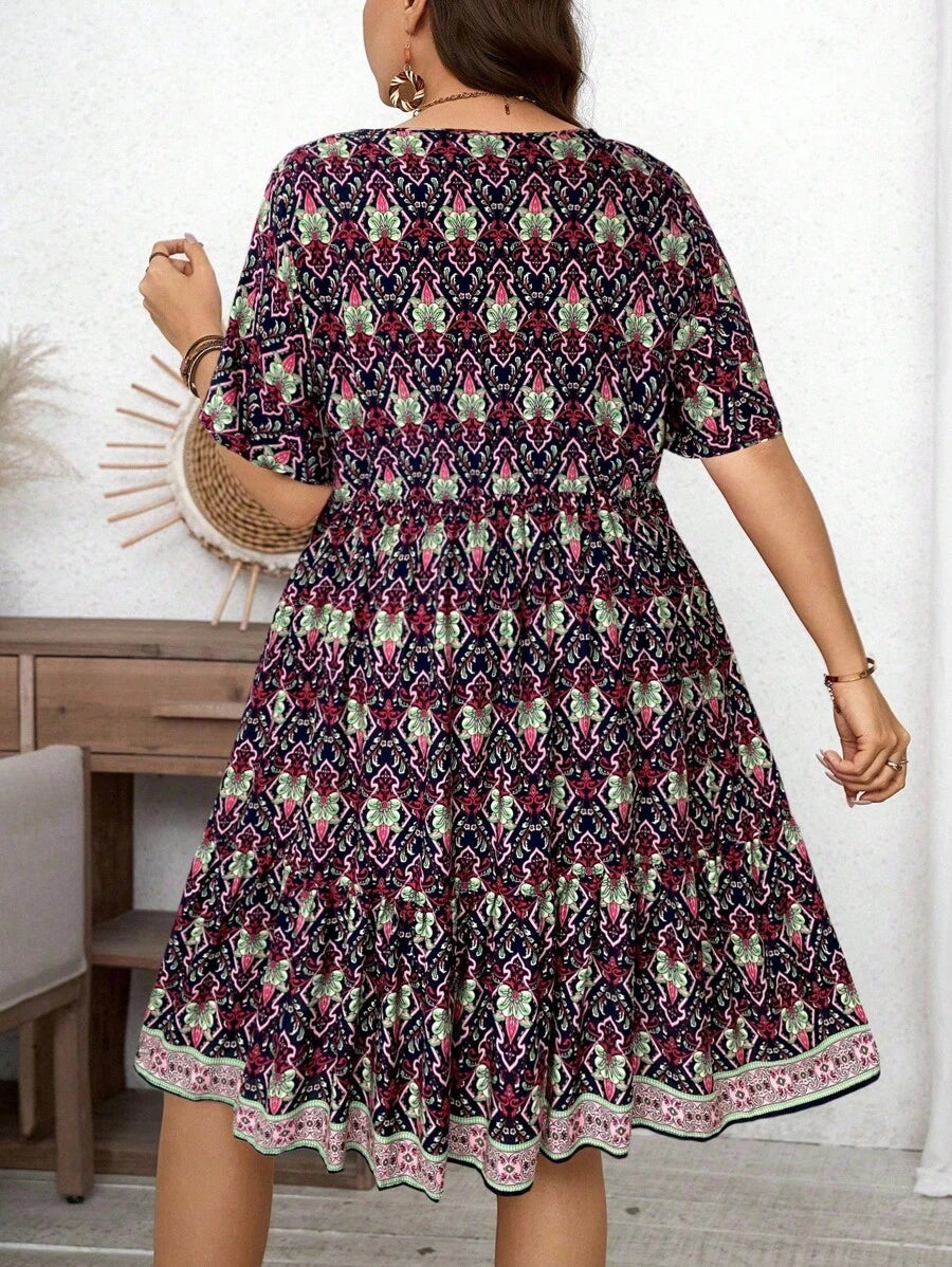 Breezy | Floral Short Sleeve Dress