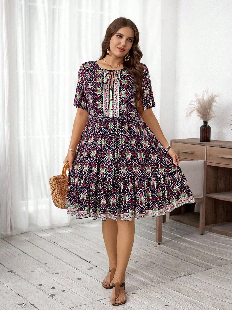 Flora | Plus Size Floral Dress