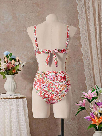 Mira | Floral Square Neck Swimsuit