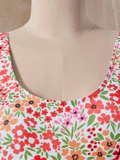 Mira | Floral Square Neck Swimsuit