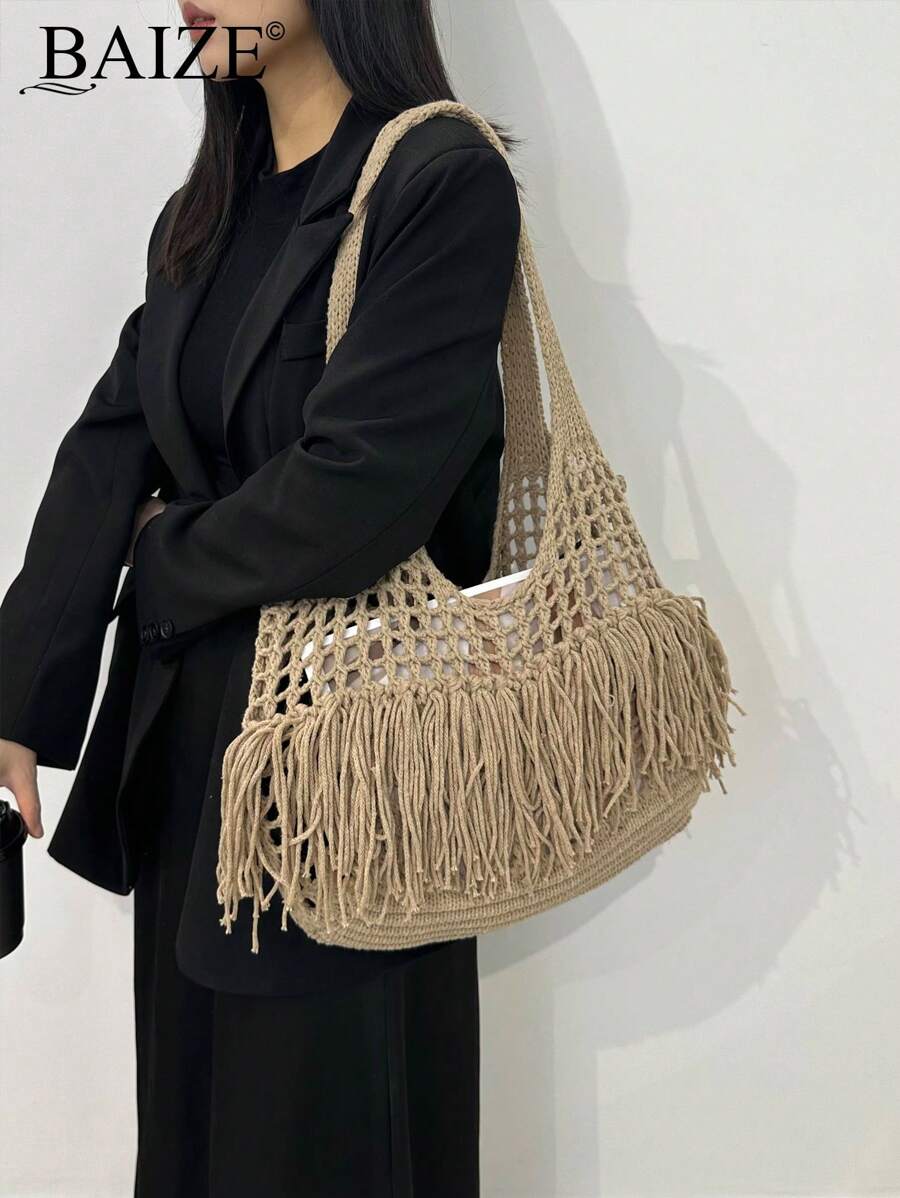 Breezy | Woven Beach Tote Bag