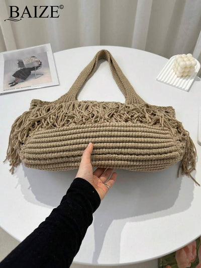 Breezy | Woven Beach Tote Bag