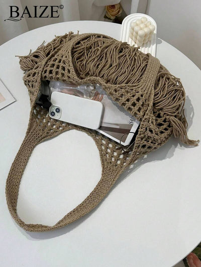 Breezy | Woven Beach Tote Bag