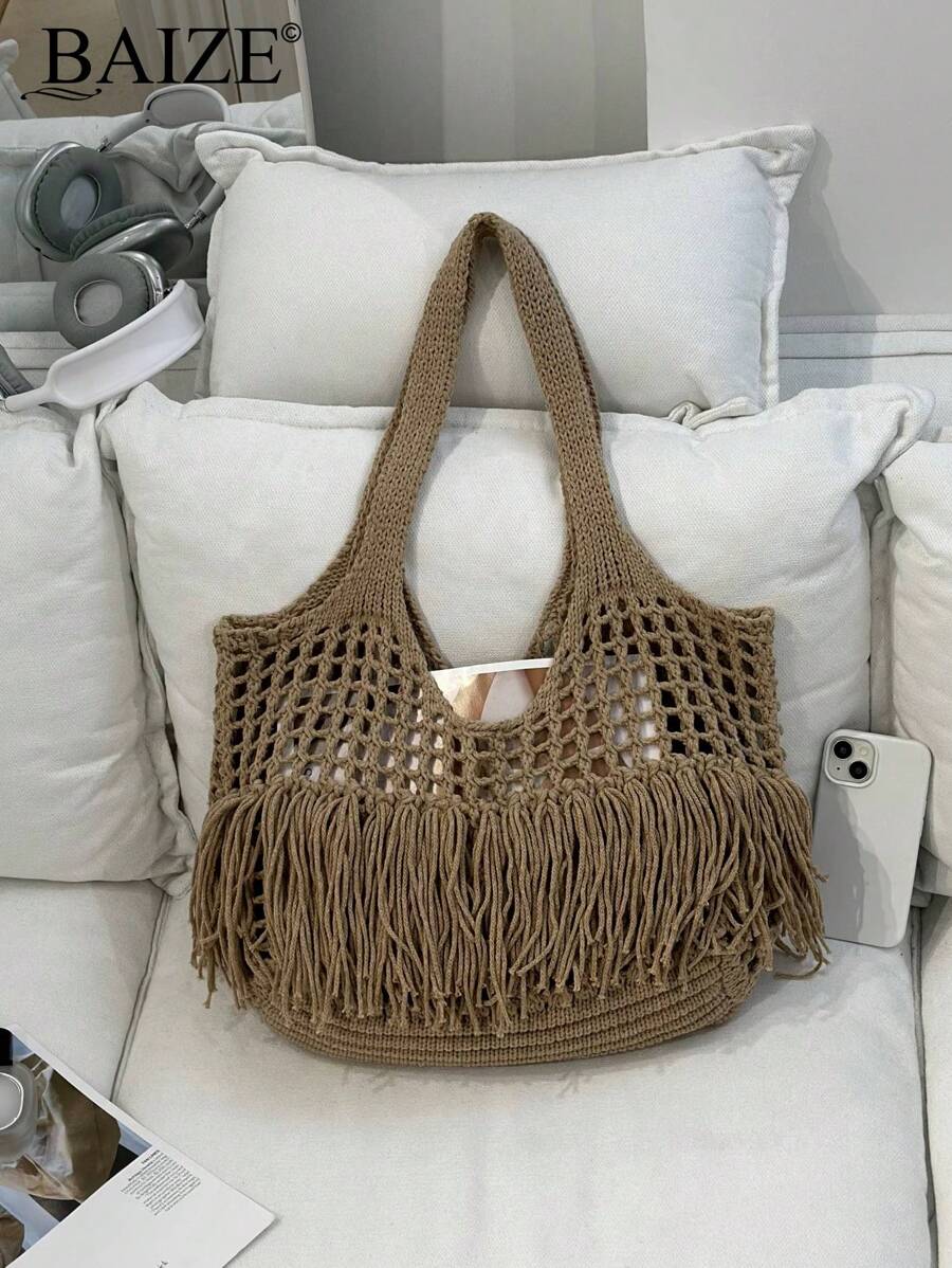 Breezy | Woven Beach Tote Bag