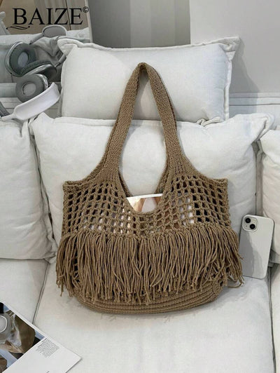 Breezy | Woven Beach Tote Bag