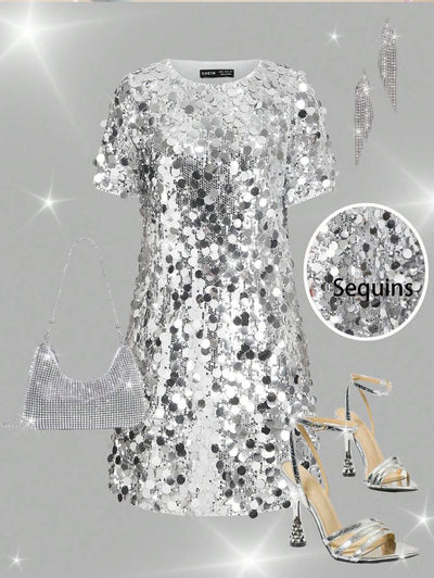 LuxeBelle | Shimmering Cocktail Dress