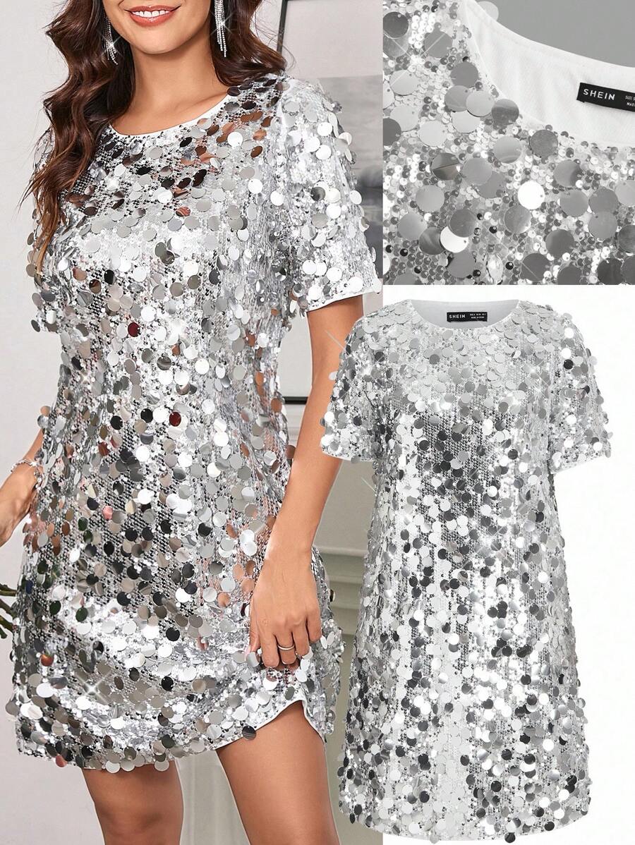 LuxeBelle | Shimmering Cocktail Dress