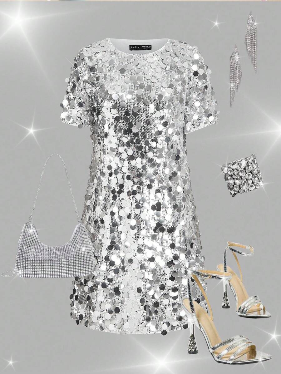 LuxeBelle | Shimmering Cocktail Dress