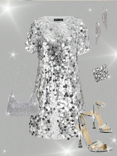 LuxeBelle | Shimmering Cocktail Dress