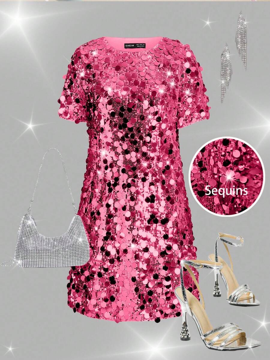 LuxeBelle | Shimmering Cocktail Dress