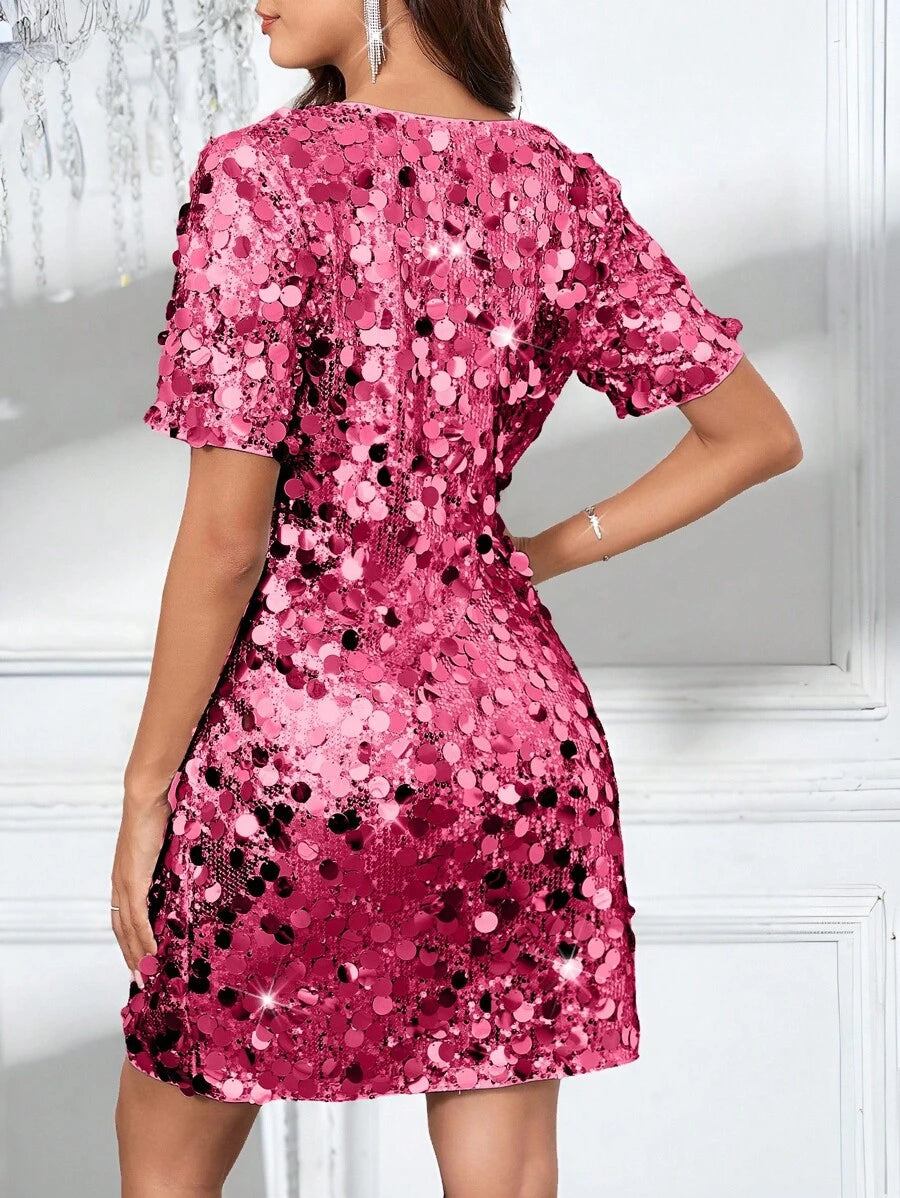 LuxeBelle | Shimmering Cocktail Dress