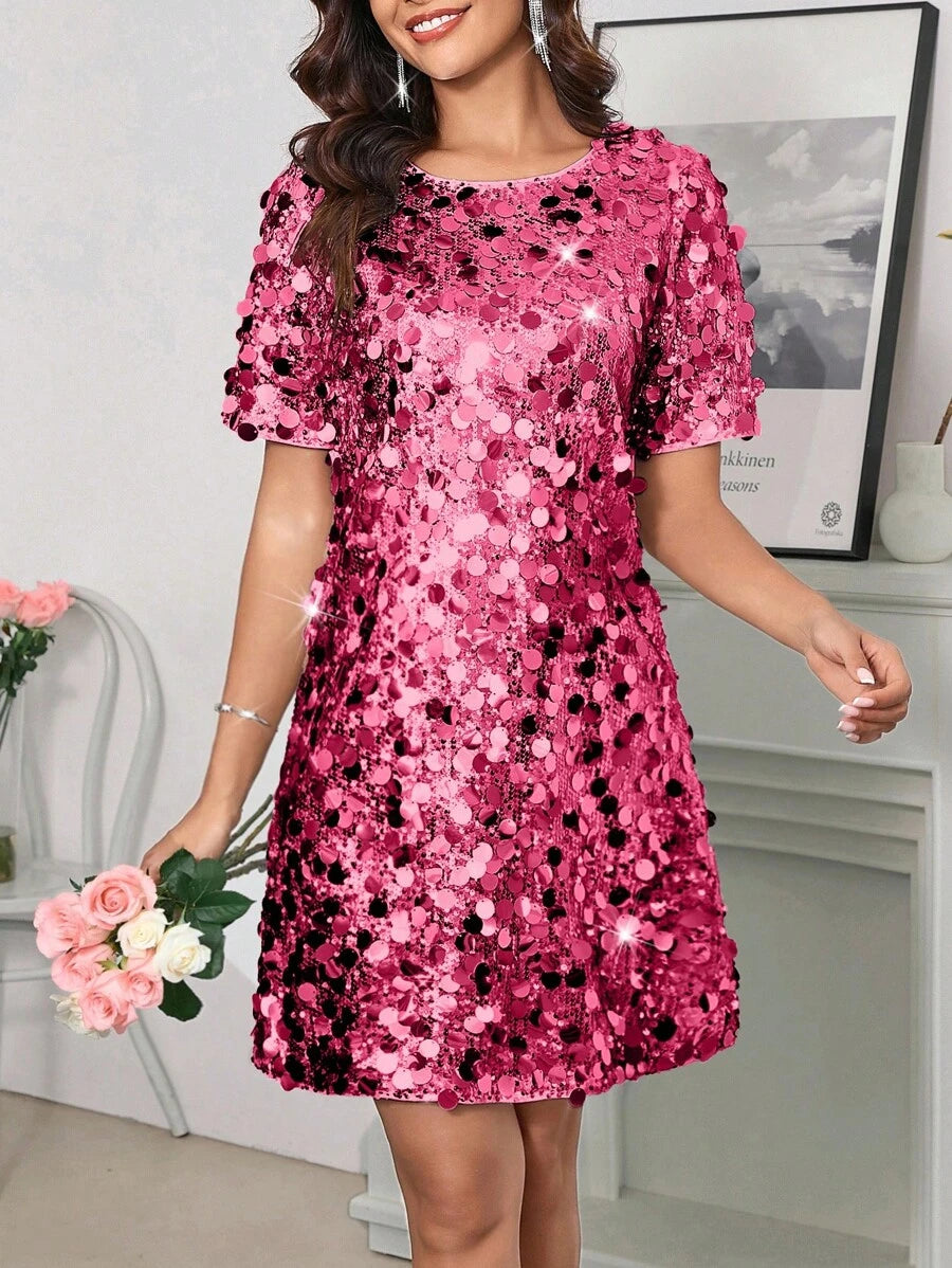 LuxeBelle | Shimmering Cocktail Dress