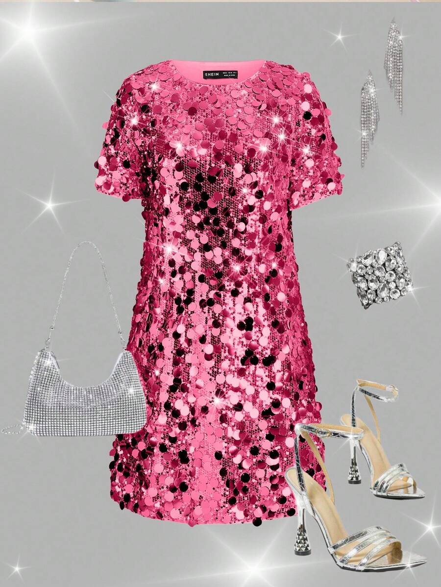 LuxeBelle | Shimmering Cocktail Dress