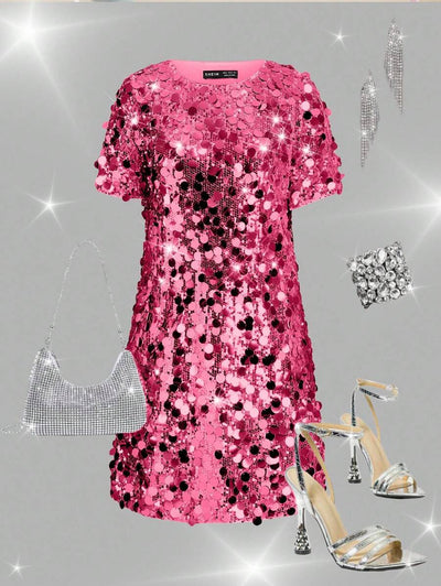 LuxeBelle | Shimmering Cocktail Dress