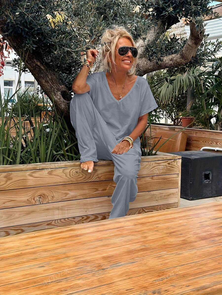 Nala | Casual V-Neck Jumpsuit