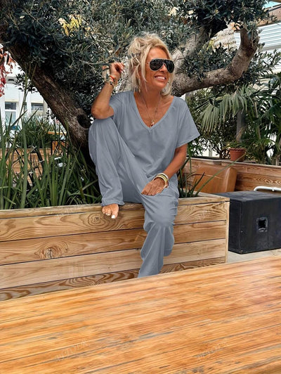 Nala | Casual V-Neck Jumpsuit