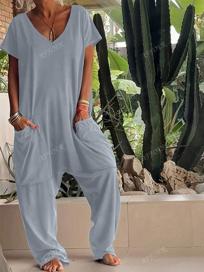 Nala | Casual V-Neck Jumpsuit