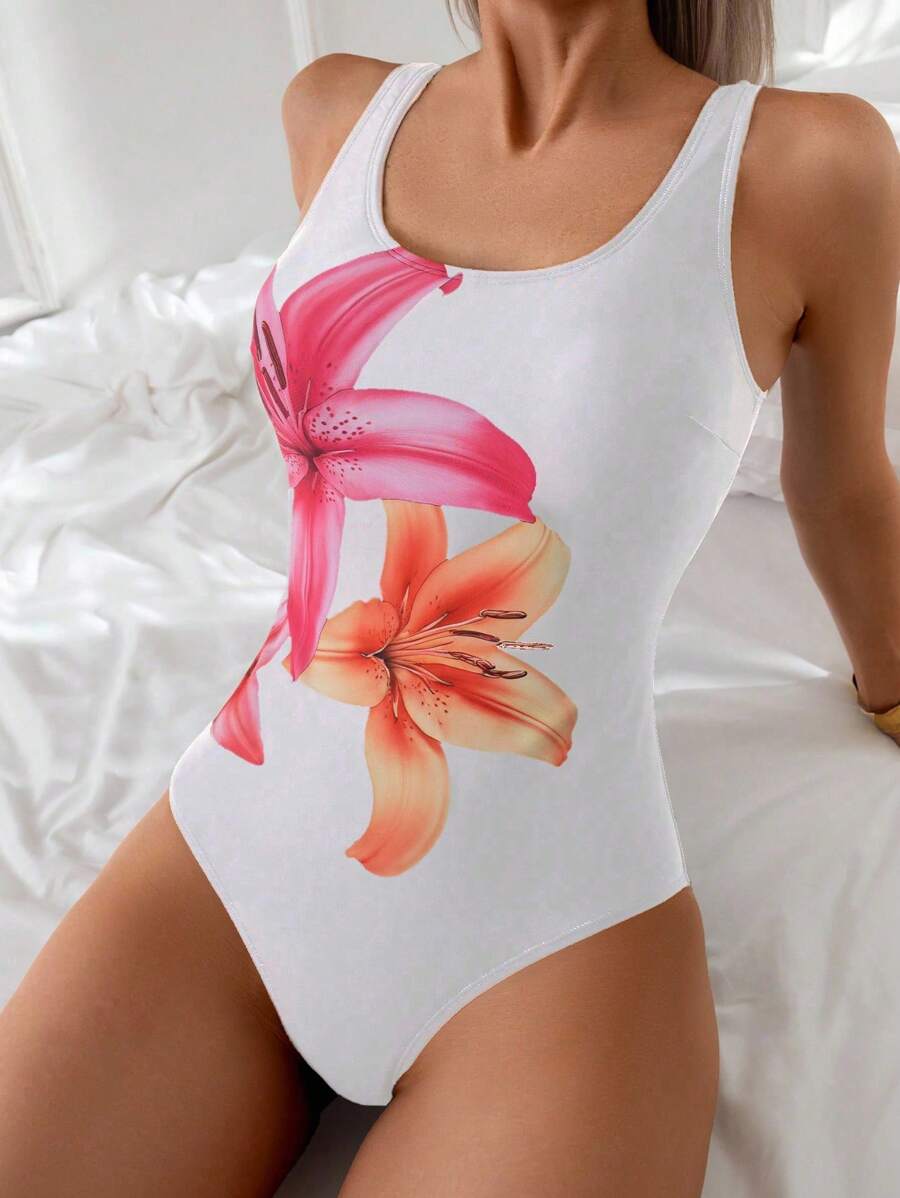 Breezy | Floral Backless Swimsuit