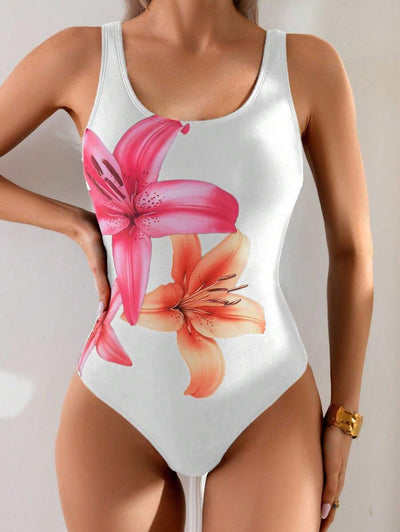 Breezy | Floral Backless Swimsuit