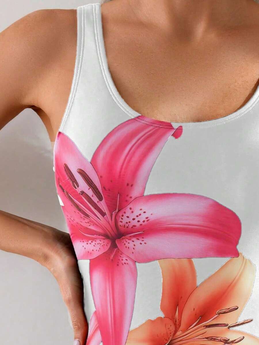 Breezy | Floral Backless Swimsuit