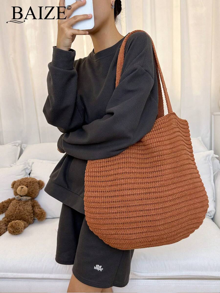 Breezy | Woven Beach Tote Bag