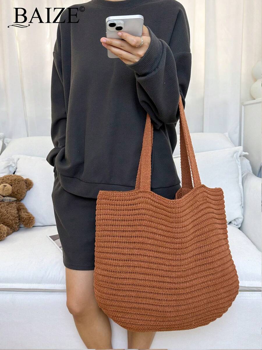 Breezy | Woven Beach Tote Bag