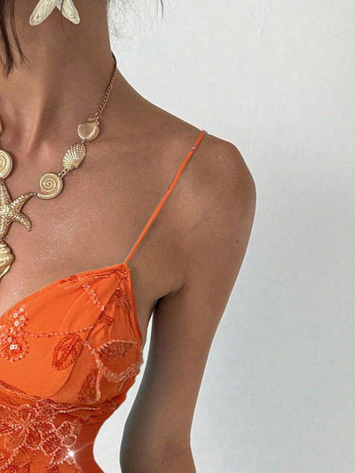 Zara | Sparkly Plunge Mini Dress