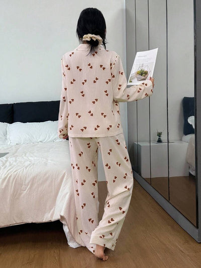 Luxe | Heart Striped Pyjama Set