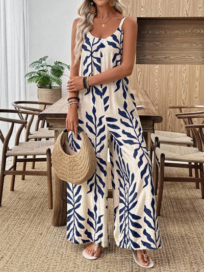 Breezy | Tropical Wide Leg Jumpsuit