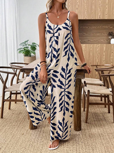 Breezy | Tropical Wide Leg Jumpsuit