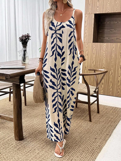 Breezy | Tropical Wide Leg Jumpsuit